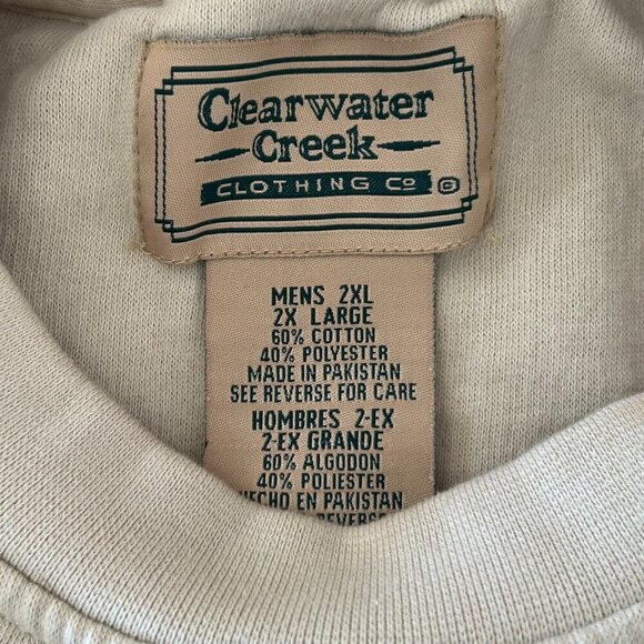 Vintage Clearwater Creek Bald Eagle American Logo Embroidered Sweatshirt 2XL XXL - Picture 8 of 9